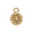 Charm, Itsy Aster Flower 12x8.5mm, Antiqued Gold, by Nunn Design (1 Piece)