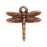 Charm, Small Dragonfly 16.5x16mm, Antiqued Copper, by Nunn Design (1 Piece)
