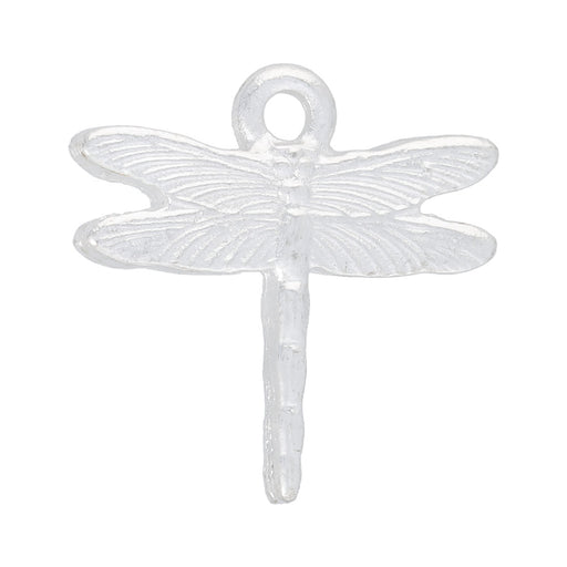 Charm, Small Dragonfly 16.5x16mm, Bright Silver, by Nunn Design (1 Piece)