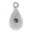 Bezel Charm, Drop with Bezel for PP24 Chaton, Antiqued Silver, by Nunn Design (1 Piece)