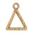 Open Back Pendant, Mini Hammered Triangle 17.9x13.9mm, Antiqued Gold, by Nunn Design (1 Piece)