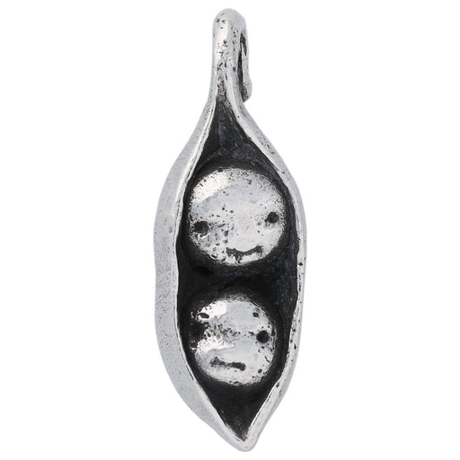 Green Girl Studios Pendant, Peas In A Pod 25mm, 1 Piece, Pewter