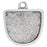 Nunn Design Bezel Pendant, Grande Half Oval 28.5x31.5mm, Antiqued Silver (1 Piece)