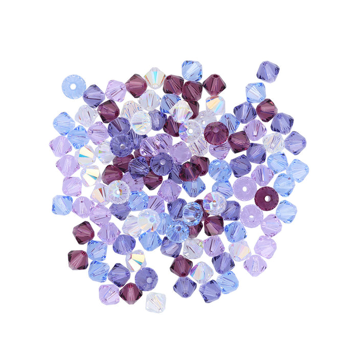 PRESTIGE 5328 4mm Bicone Peaceful Purple Crystal Designer Bead Blend