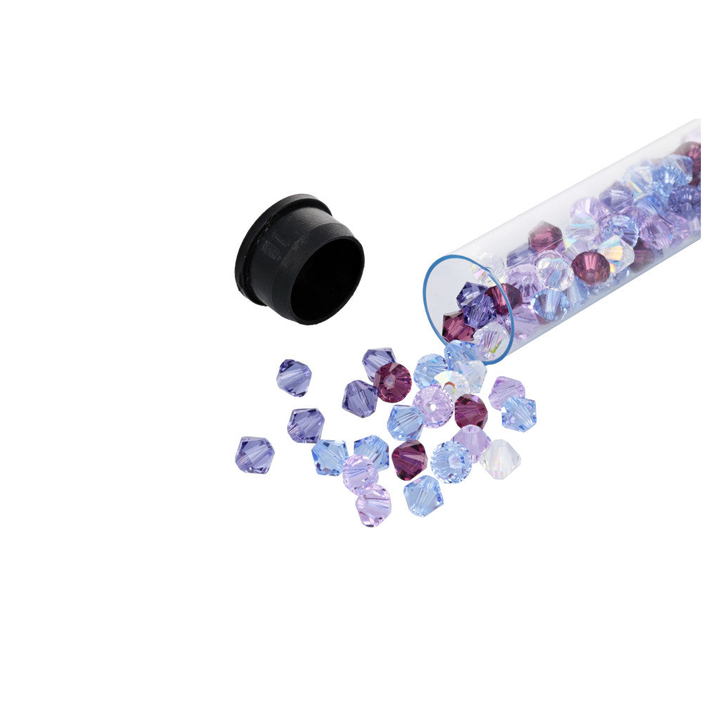 PRESTIGE 5328 4mm Bicone Peaceful Purple Crystal Designer Bead Blend