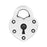 TierraCast Fine Silver Plated Pewter Heart Lock Keyhole Charm 16.3mm (1 pcs)