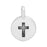 TierraCast Pewter Charm, Round Cross Symbol 16.5x11.5mm, Antiqued Silver Plated (1 Piece)