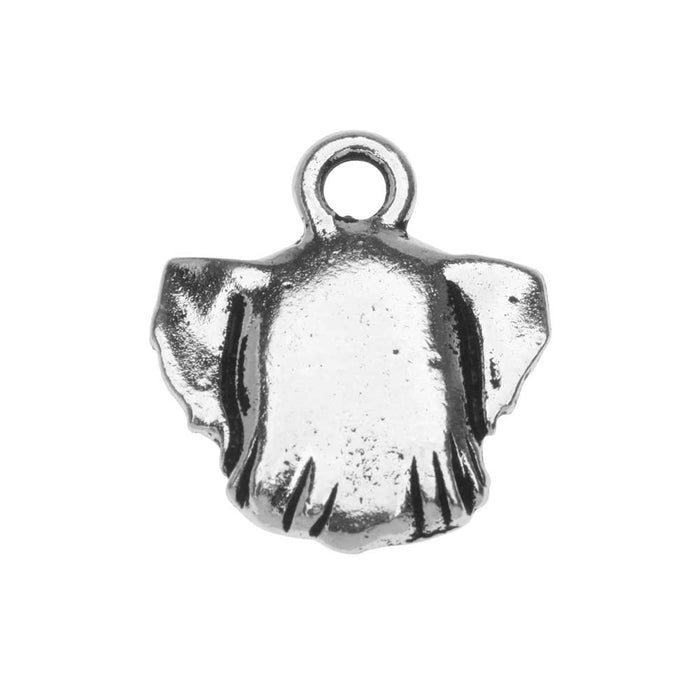 Pewter Charm, Dog 'Spot' 15x16.5mm, Antiqued Silver, By TierraCast (1 Piece)