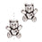 TierraCast Fine Silver Plated Pewter Teddy Bear Beads 14mm (2 Pieces)