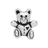 TierraCast Fine Silver Plated Pewter Teddy Bear Beads 14mm (2 Pieces)