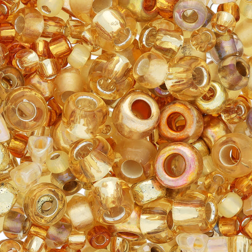 Toho Multi-Shape Glass Beads 'Kintaro' Gold Color Mix 8 Gram Tube