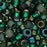 Toho Multi-Shape Glass Beads 'Bonsai' Green/Black Color Mix 8 Gram Tube