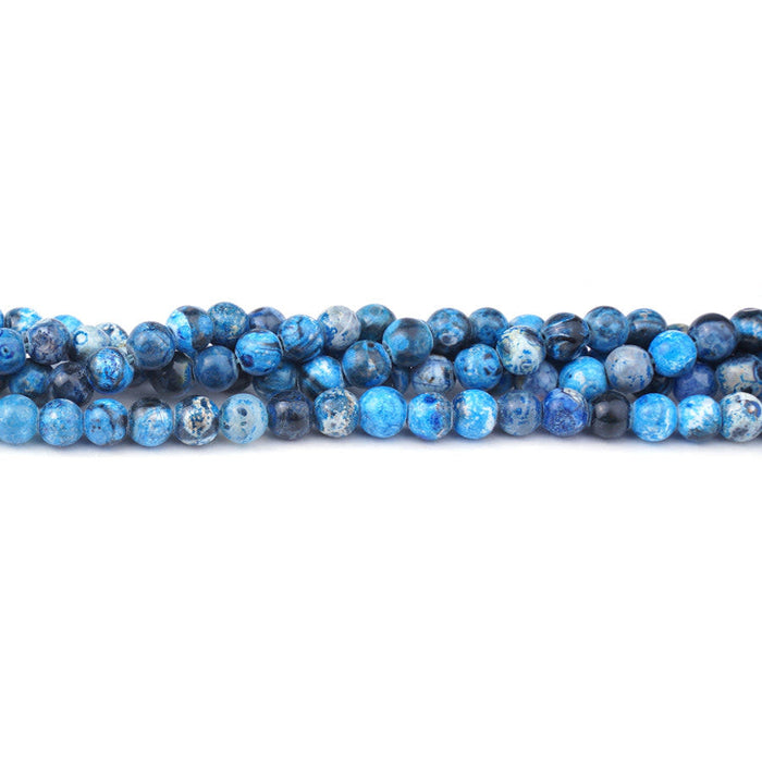 Azure Agate 6mm Round - 15-16 Inch