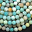 Natural Amazonite 6mm Matte Round Bead Strand