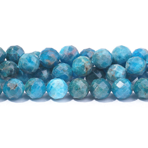 Dakota Stones Gemstone Beads, Blue Apatite, Faceted Round 10mm (16 Inch Strand)