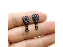 Black Zinc Alloy Bat Connector 21x9mm