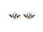 Platinum-Finish Bat Enamel Charm 24.5x14mm