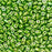 Czech Glass MiniDuo, 2-Hole Beads 2x4mm, Metalust Apple Green  (2.5 Inch Tube)