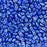 Czech Glass MiniDuo, 2-Hole Beads 2x4mm, Metalust Crown Blue  (2.5 Inch Tube)