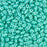 Czech Glass MiniDuo, 2-Hole Beads 2x4mm, Turquoise  (2.5 Inch Tube)