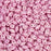 Czech Glass MiniDuo, 2-Hole Beads 2x4mm, Opaque Soft Pink Luster   (2.5 Inch Tube)
