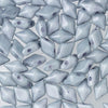 Czech Glass DiamonDuo, 2-Hole Diamond Shaped Beads 5x8mm, Chalk Lumi Blue (10 Gram Pack)