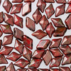 Czech Glass DiamonDuo, 2-Hole Diamond Shaped Beads 5x8mm, Coral Bronze (10 Gram Pack)