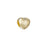 Large Hole Bead, Heart with Message "MUM" 8x9mm , Gold Plated (1 Piece)
