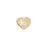 Large Hole Bead, Heart with Message "A Dream Is A Wish" 10.5x9mm, Gold Plated (1 Piece)