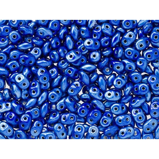 Matubo SuperDuo 2 x 5mm Metalust Crown Blue 2-Hole Seed Bead 2.5-Inch Tube