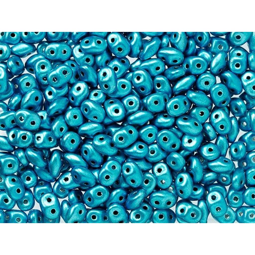 Matubo SuperDuo 2 x 5mm Metalust Turquoise 2-Hole Seed Bead 2.5-Inch Tube