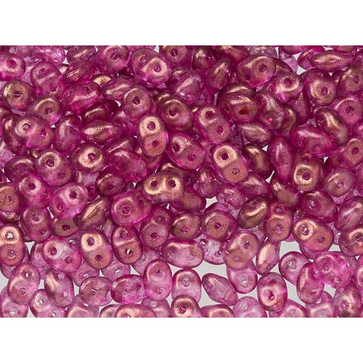 Matubo SuperDuo 2 x 5mm Madder Rose Halo 2-Hole Seed Bead 2.5-Inch Tube