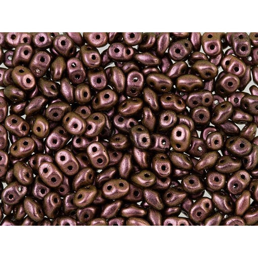 Matubo SuperDuo 2 x 5mm Copper Rose Polychrome 2-Hole Seed Bead 2.5-Inch Tube