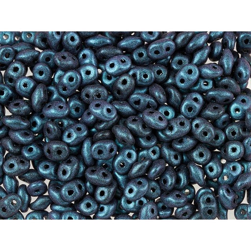 Matubo SuperDuo 2 x 5mm Indigo Orchid Polychrome 2-Hole Seed Bead 2.5-Inch Tube