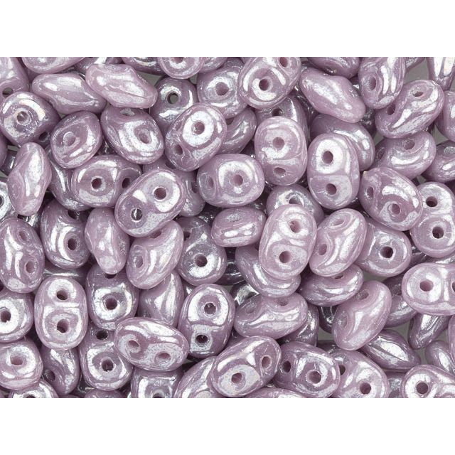 Matubo SuperDuo 2 x 5mm Opaque Violet Luster 2-Hole Seed Bead 2.5-Inch Tube