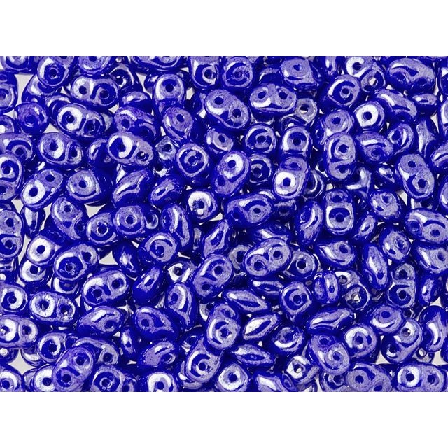 Matubo SuperDuo 2 x 5mm Opaque Blue Luster 2-Hole Seed Bead 2.5-Inch ...