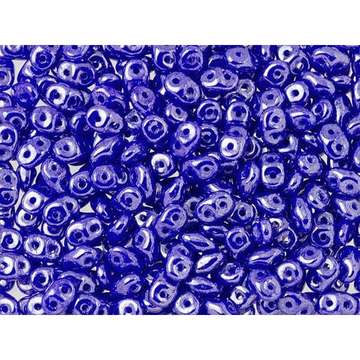 Matubo SuperDuo 2 x 5mm Opaque Blue Luster 2-Hole Seed Bead 2.5-Inch Tube