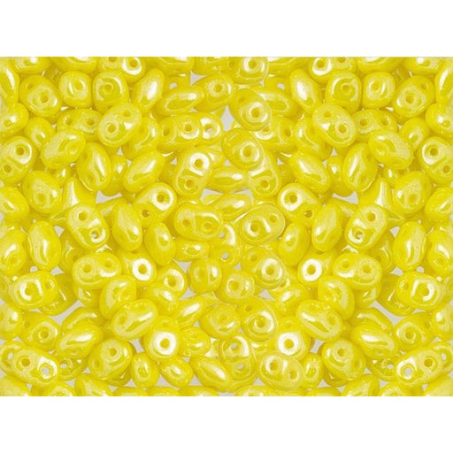 Matubo SuperDuo 2 x 5mm Opaque Yellow Luster 2-Hole Seed Bead 2.5-Inch Tube