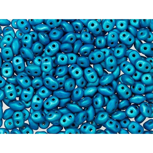 Matubo SuperDuo 2 x 5mm Metalust Matte Turquoise 2-Hole Seed Bead 2.5-Inch Tube