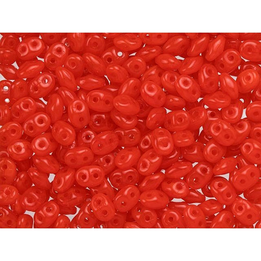 Matubo SuperDuo 2 x 5mm Milky Grapefruit 2-Hole Seed Bead 2.5-Inch Tube