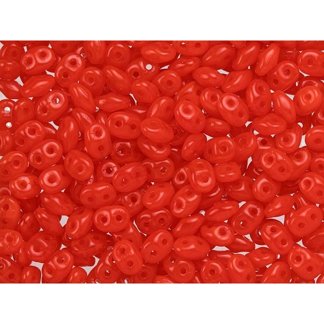 Matubo SuperDuo 2 x 5mm Milky Grapefruit 2-Hole Seed Bead 2.5-Inch Tube