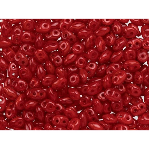 Matubo SuperDuo 2 x 5mm Cherry 2-Hole Seed Bead 2.5-Inch Tube