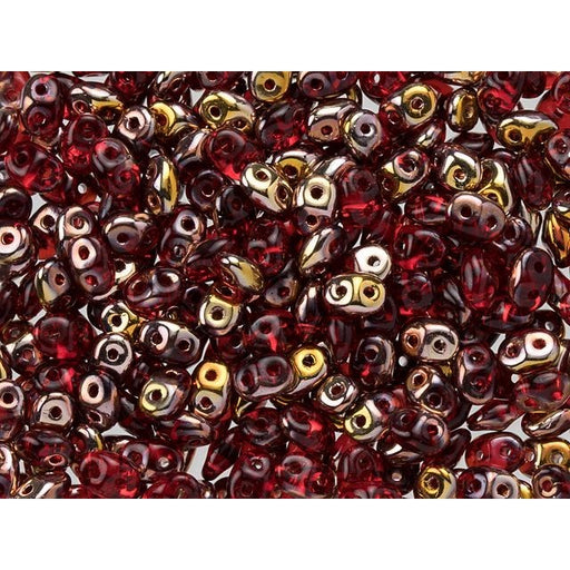 Matubo SuperDuo 2 x 5mm Apollo Ruby 2-Hole Seed Bead 2.5-Inch Tube