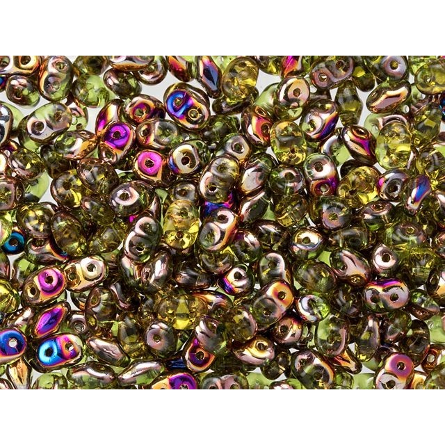 Matubo SuperDuo 2 x 5mm Olivine Artemis 2-Hole Seed Bead 2.5-Inch Tube