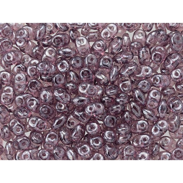 Matubo SuperDuo 2 x 5mm Amethyst Luster 2-Hole Seed Bead 2.5-Inch Tube