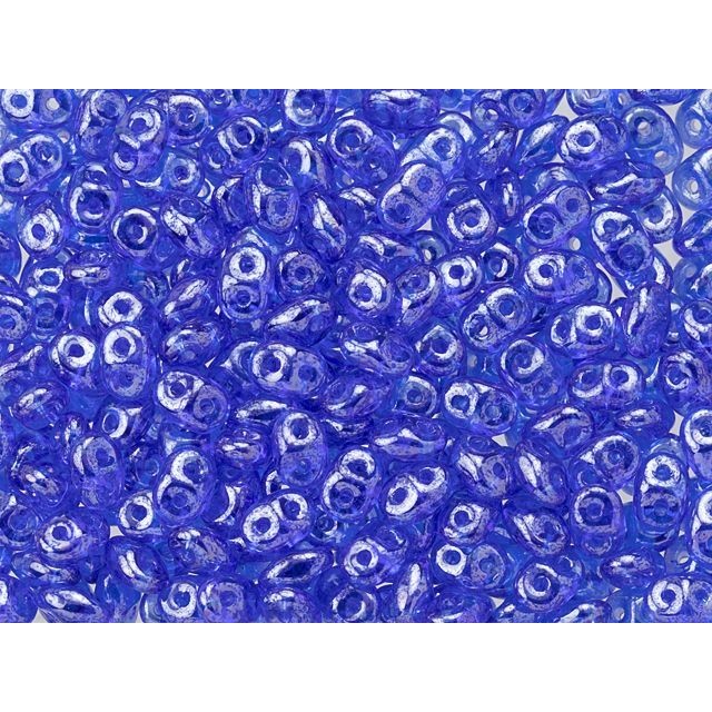 Matubo SuperDuo 2 x 5mm Sapphire Luster 2-Hole Seed Bead 2.5-Inch Tube