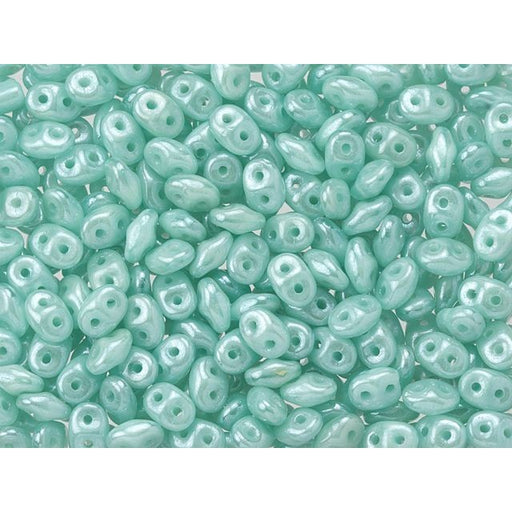 Matubo SuperDuo 2 x 5mm Seafoam Luster 2-Hole Seed Bead 2.5-Inch Tube