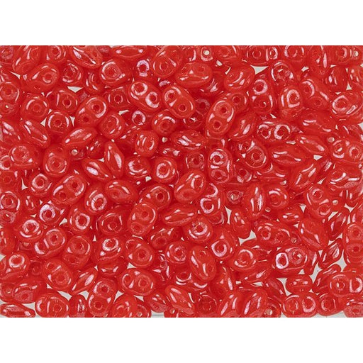 Matubo SuperDuo 2 x 5mm Milky Grapefruit Luster 2-Hole Seed Bead 2.5-Inch Tube