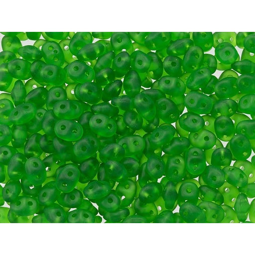 Matubo SuperDuo 2 x 5mm Matte Chrysolite 2-Hole Seed Bead 2.5-Inch Tube