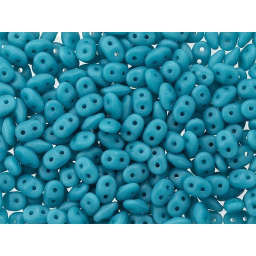 Matubo SuperDuo 2 x 5mm Matte Sleeping Beauty Turquoise 2-Hole Seed Bead 2.5-Inch Tube